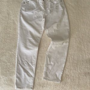 Eileen Fisher White Ankle Length Jeans Size 10
